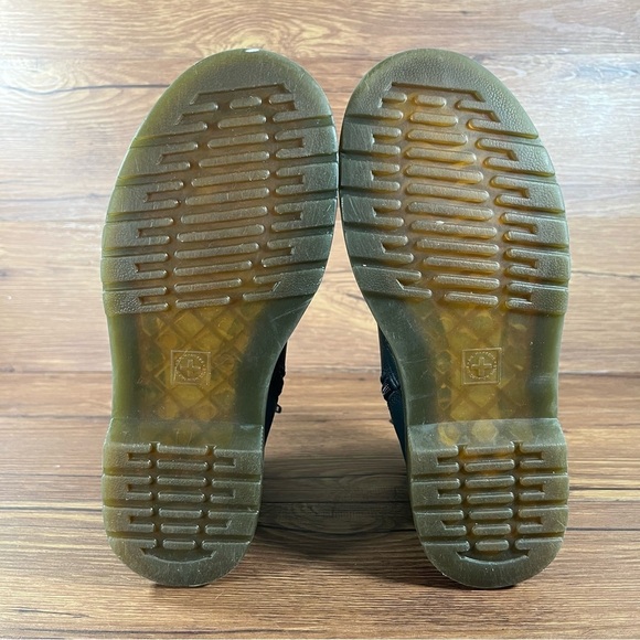 Dr. Martens DOCS Black Leather Lace Up Boots Shoes Women’s Size 5 - Picture 7 of 10